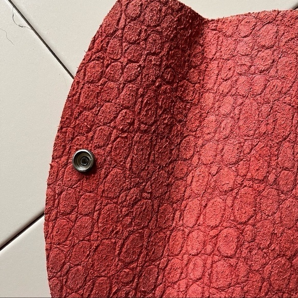 Leather Clutch Wallet in Red Brick - Picture 8 of 8